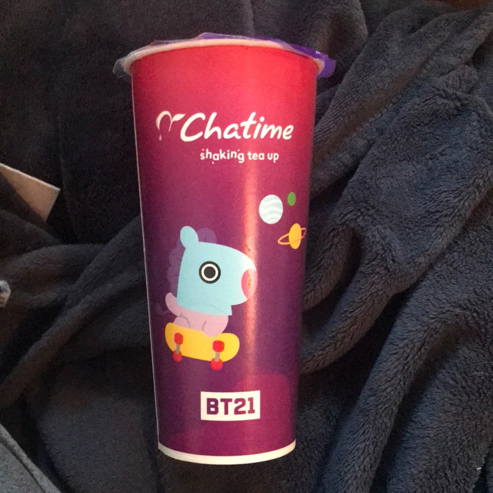 BTS BT21 line friends Chatime limited edition cup